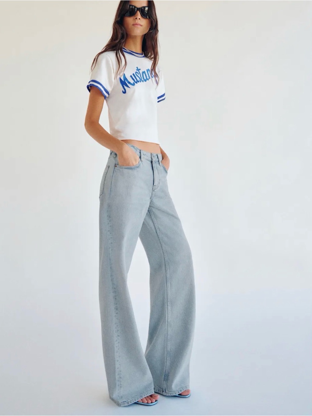 Reformation Cary Low Rise Slouchy Wide Leg Jeans Yarra Size 24 New
